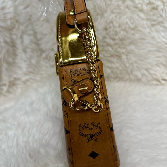 NWOT MCM Mini Stark Pushlock Bag - Picture 9 of 12